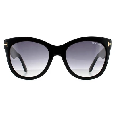 Tom Ford Sonnenbrille Wallace FT0870 01B Glänzend Schwarz Rauch Gradient - Bild 1 von 4