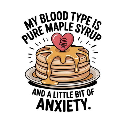 #ad #ad Anxiety Funny Sticker 3 Inch Blood Pressure Syrup Little Anxiety Pancakes $3.25