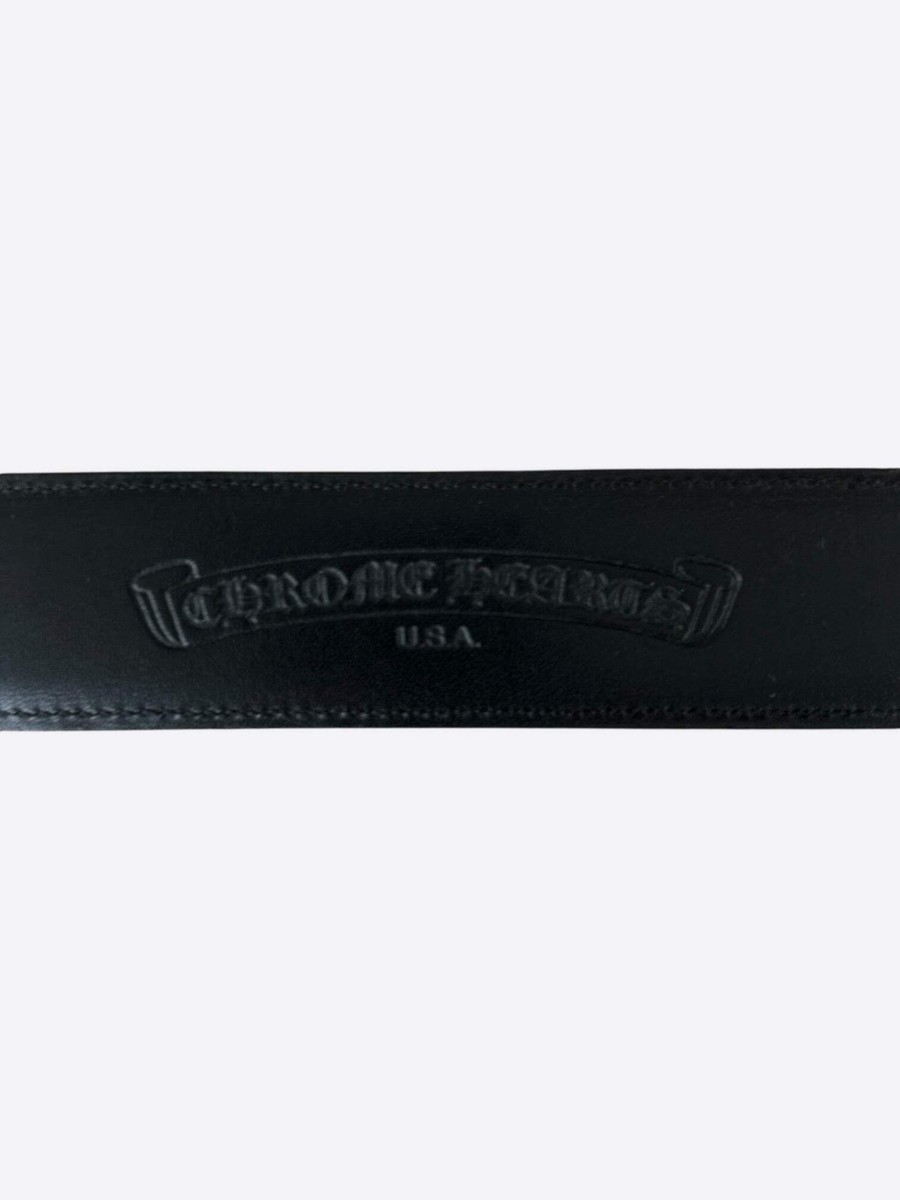 Chrome Hearts Black & Silver 3 Piece Talon Leather Belt | eBay