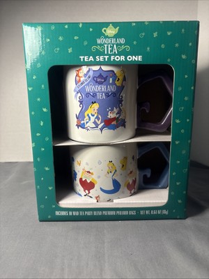 DISNEY PARKS ALICE IN WONDERLAND TEA SET FOR ONE TEA POT AND MUG NIB