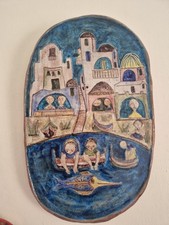 Ceramica Artistica Vietrese Andrea D'Arienzo.Piastra con bassorilievo.