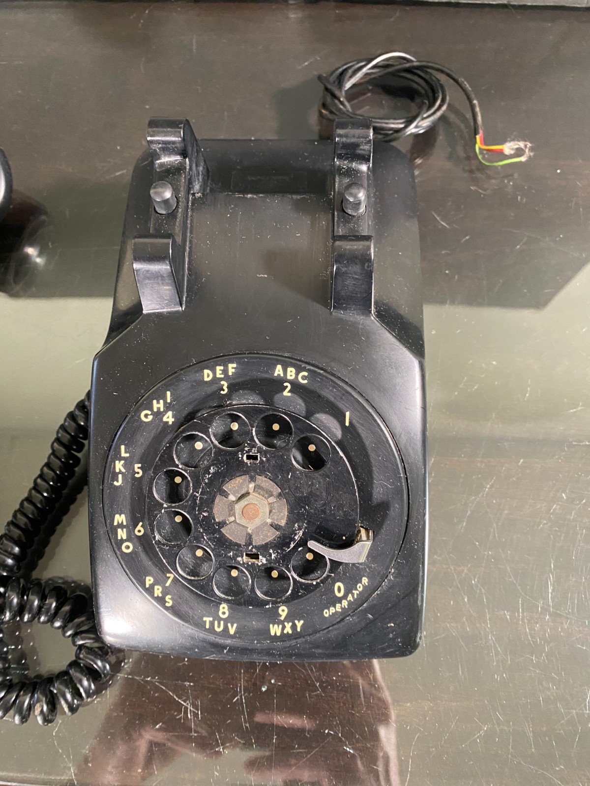 Bell System WESTERN ELECTRIC Rotary Desk Telephone 500 Black 1962 w/Metal Dial