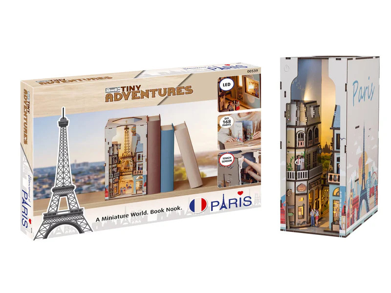 Revell Book Nook Tiny Adventures Paris - Kit Bois 3D Led - Image 3