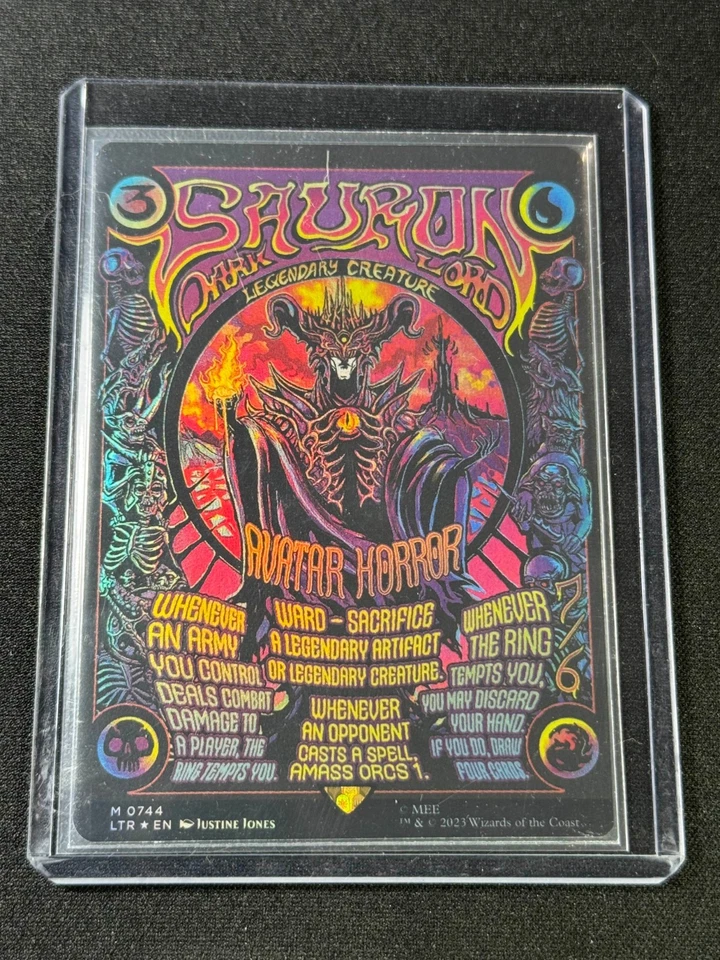 Sauron, the Dark Lord (Borderless Poster) Foil MTG LTR Card #744 Unplayed NM - Image 3 of 4