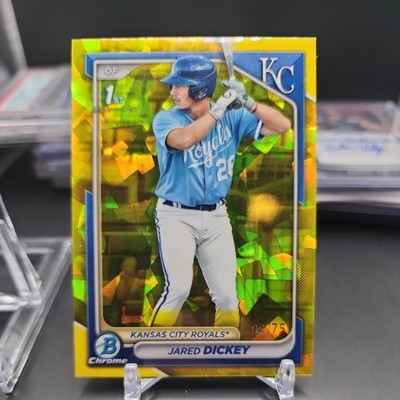 2024 Bowman 1st Jared Dickey Yellow Sapphire BCP-19 /75 Royals