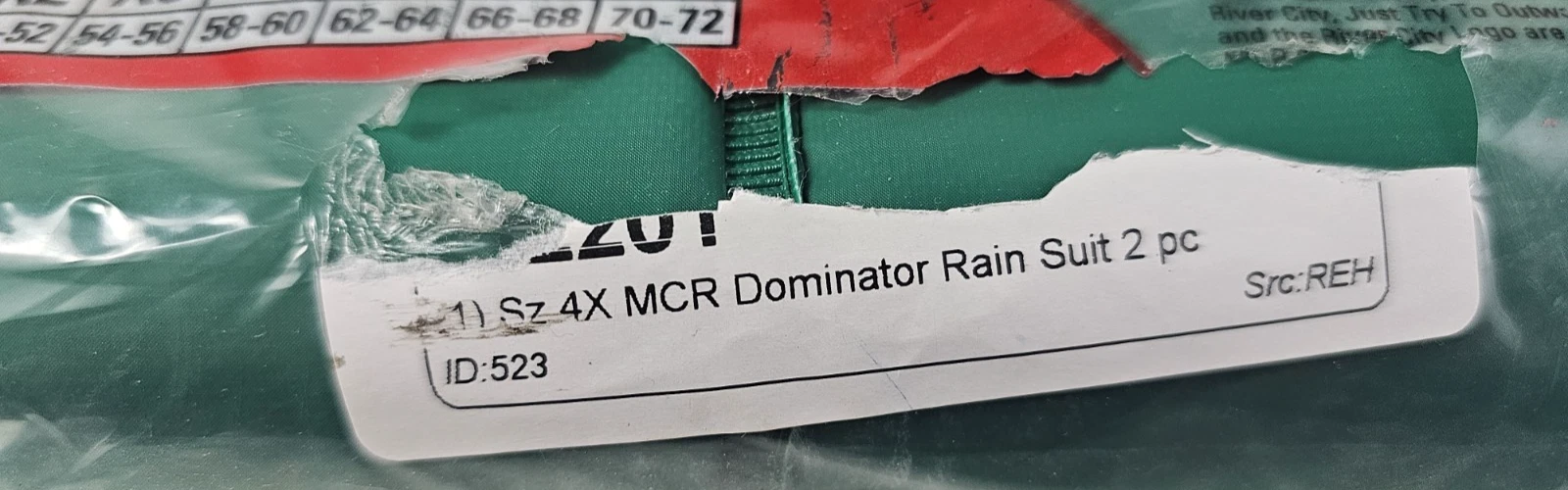 River City Garments Dominator Limited Flammability Rainwear 4X Jacket and Pants - product detail image 12