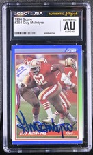 Guy McIntyre Signed 1990 Score Card #354 San Francisco 49ers CGC AU JSA 10 Auto