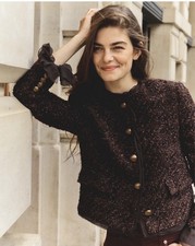 Veronica Beard Audrina Metallic Tweed Jacket 945 Size 10