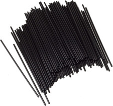 5 Inch Coffee Stirrer Straws-Set of 150, Pack of 1, Black