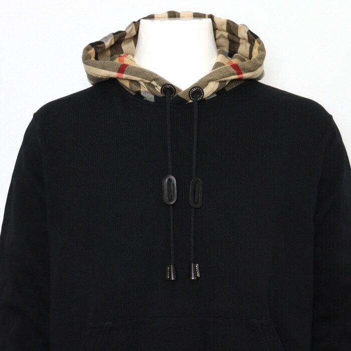 Burberry Vintage Check Detail Cotton Relax Hoodie T-shirt
