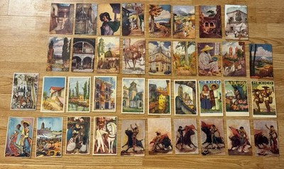 Vintage Mid-1900 s Postcard Mexico Various Random Lot of 37 Postcards All Unused