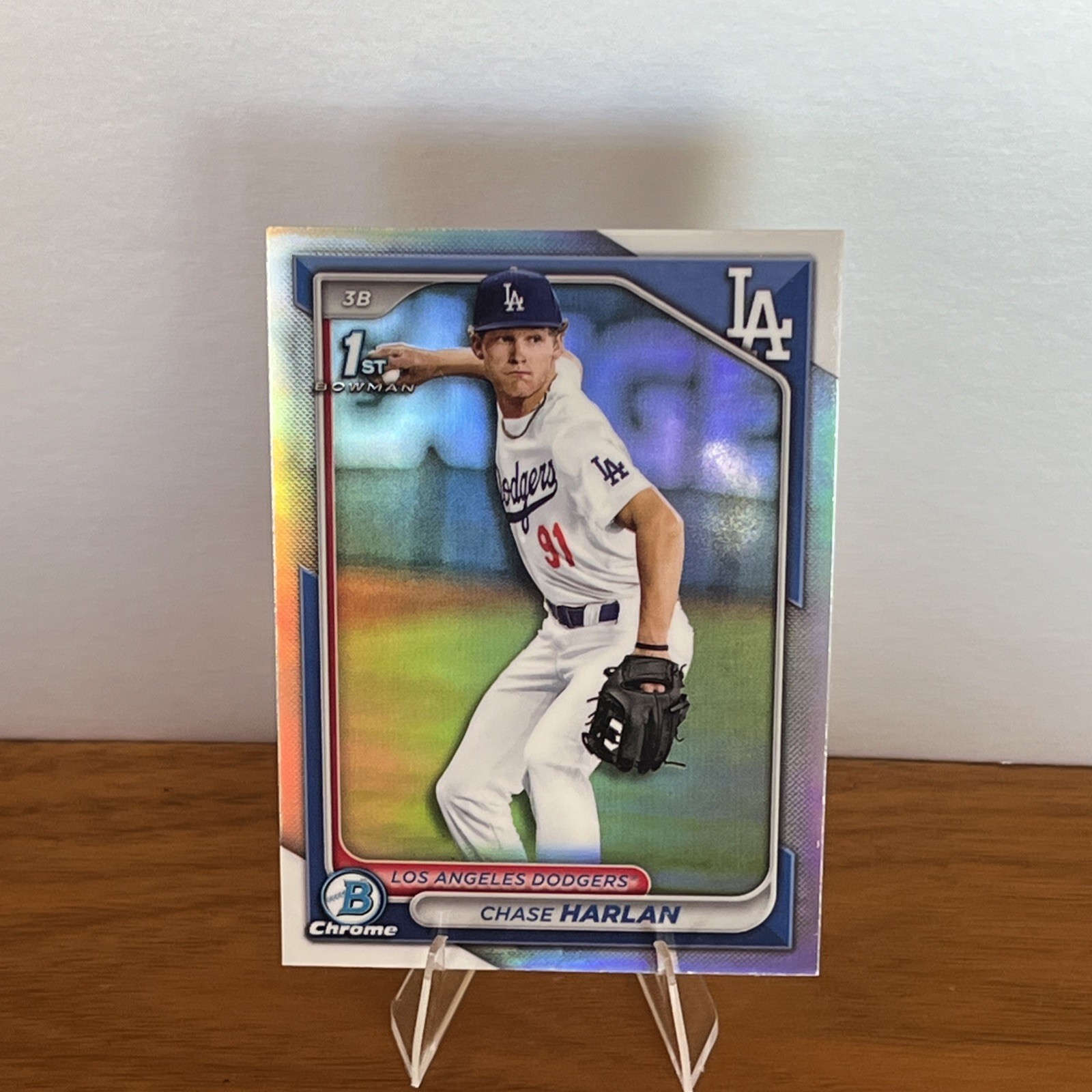 2024 Bowman Draft CHASE HARLAN 1st Chrome Refractor #BDC-96 Dodgers Prospect