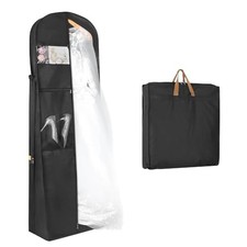 72" Wedding Dress Garment Bag Dress Bags for Gowns Bridal Dress Travel Black