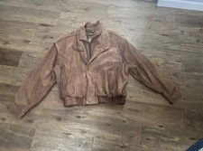 Vintage Adventure Bound by Wilson Brown Leather Bomber Jacket Men’s Large