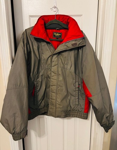 OshKosh B'gosh, Vintage OshKosh B'Gosh Jacket Size L Olive Red Colorblock Quilted Puffer Winter
