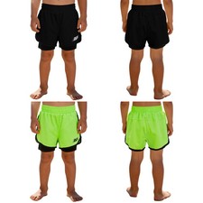 Kids Boys Shorts Outdoor Trunks Gym Hot Pants Hiking Running Double-Layer Track
