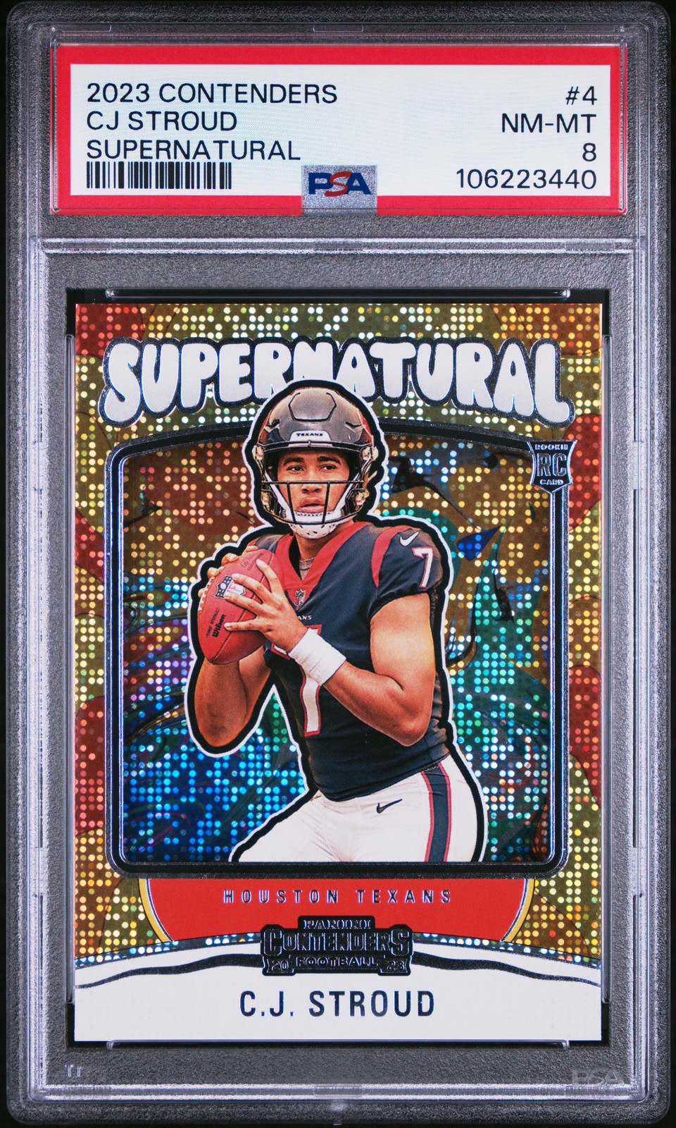 2023 Panini Contenders Supernatural CJ Stroud Rookie #4 PSA 8