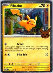 Pikachu 018/091 Trick or Trade 2024 Cosmos Holo