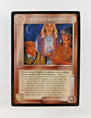 Token of Goodwill - Middle Earth CCG card (1996 ICE) MECCG Dark Minions LotR