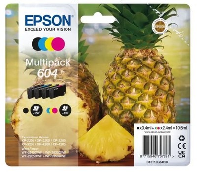 Genuine Epson Multipack 604 Tintenpatronen - Mehrfarbig (C13T10G64010)