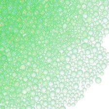 200g 1-3mm Glass Bubble Beads Iridescent No Hole Water Droplet Ball Green
