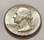 1964 Washington Quarter • Strong Luster 90% Silver • Circulated • X101