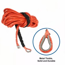 12000LBS Synthetic Winch Rope Line Recovery Cable For ATV UTV w/Sheath 5/16"x50'