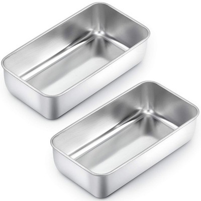Stainless Steel Loaf Pans 9x5 Inch, Baking Bread, Brownie Pans, Silver