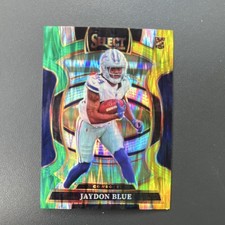 2025 Panini Select Jaydon Blue #96 Cowboys Prizm Concourse Football Card