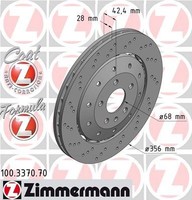 2X Zimmermann Bremsscheibe 100.3370.70 FüR Audi