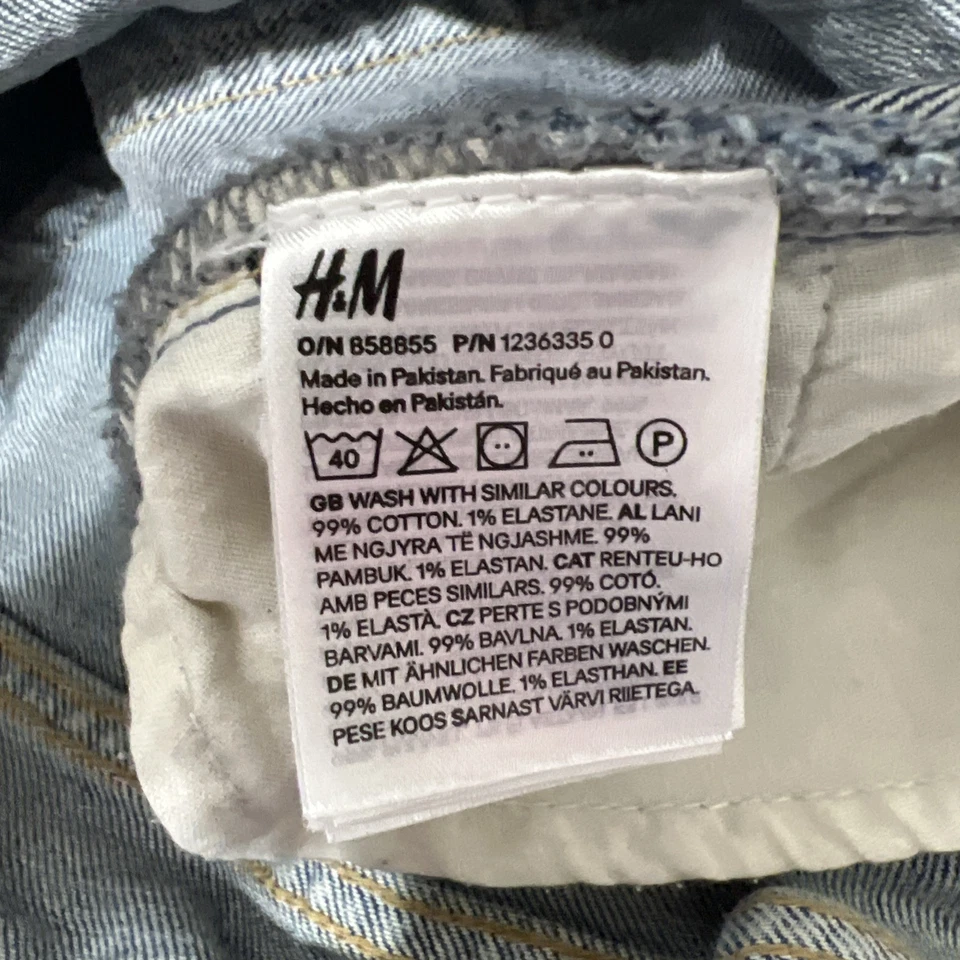 H&M Maternity Mama Denim Skirt Women Extra Large Blue Jean Front Slit Midi - Image 4 of 4