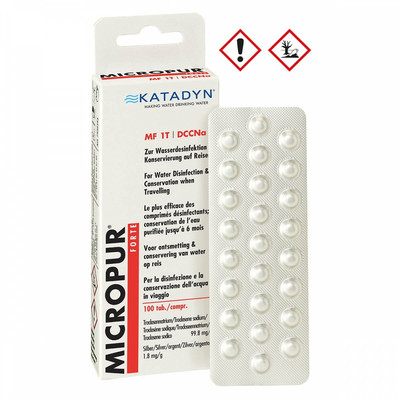 Katadyn Micropur Forte MF 1T 100 Tabletten Trinkwasser Wasser Aufbereitung NEU