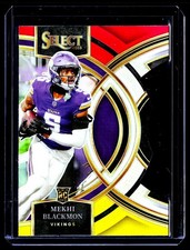 2023 Panini Select #105 Mekhi Blackmon Red and Yellow Prizms Die Cuts Vikings