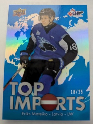 2022-23 Upper Deck CHL Top Imports Blue #TI-9 Eriks Mateiko 18/25