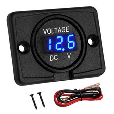 Medidor Voltaje Bateria Impermeable DC 12 V 24 V Panel Voltimetro Led 12 Voltios