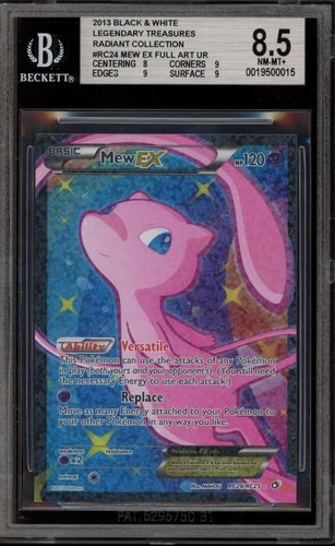 Pokemon Mew Legendary Treasures Radiant Coll. FA #RC24 SQUARE CUT BGS 8.5
