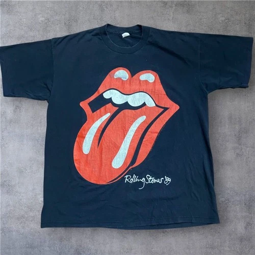 50/50 Vintage Rolling Stones USA Tour Concert Black Gra 1980s vintage concert t-shirt, vintage, size XL, single stitch, B+ condition