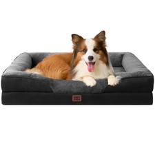 Memory Foam Dog Bed for Large Sized, Orthopedic Dog Sofa with Sides and Water...