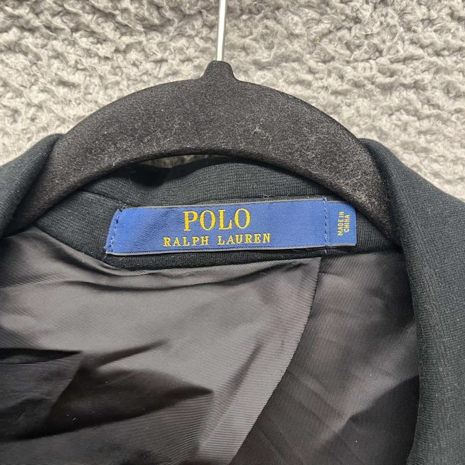Polo Ralph Lauren Blazer Mens L Black Knit Preppy Classic Collegiate Cotton - product detail image 6