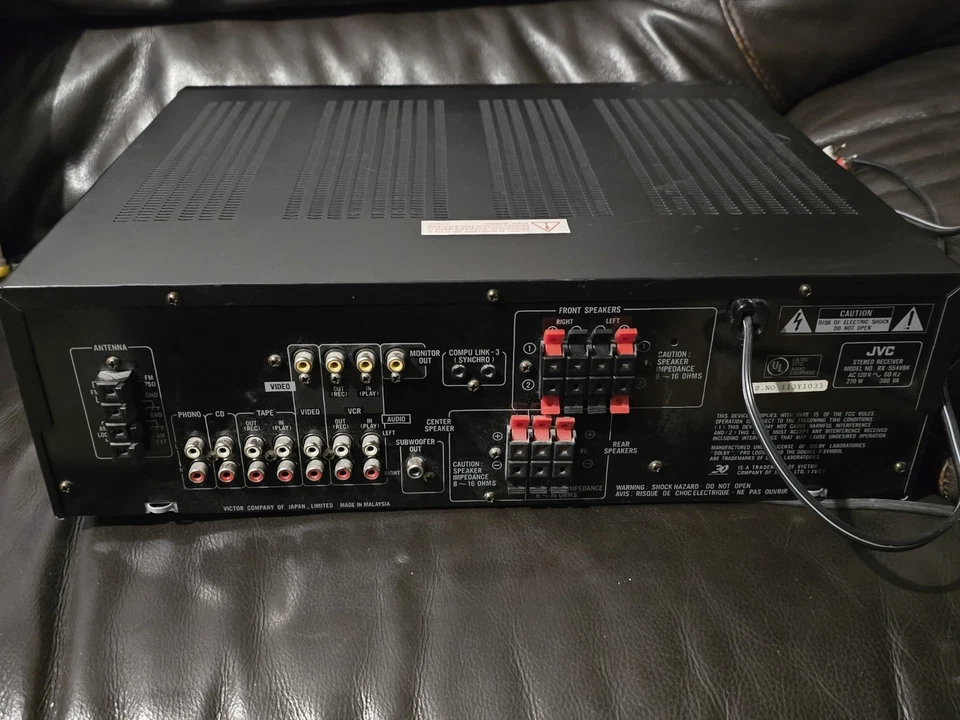 JVC AUDIO VIDEO CONTROL STEREO RECEIVER RX-554VBK, TESTED &WORKS! - Image 2 of 4