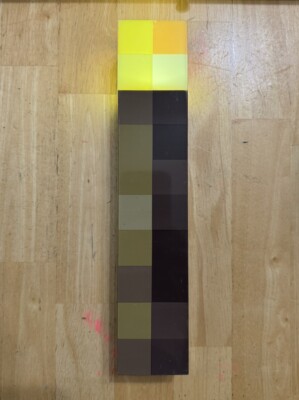 Minecraft Light-Up 11'' Wall Torch Night Light ThinkGeek - Tested & Working