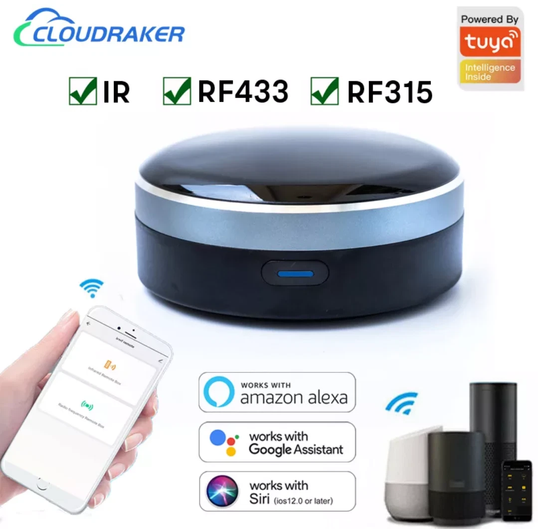 RF IR Tuya Universal Remote Control Smart Home Controller for TV or AC
