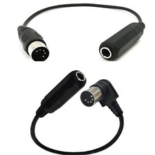 6.35mm Female to 90 Angle DIN 5 PIN Male MIDI Cable Adapter Speaker Converter