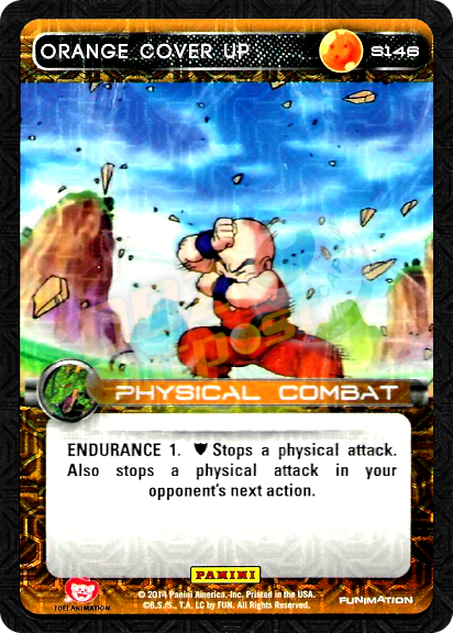DBZ Dragon Ball Z TCG Card Panini Premiere S146 Orange Cover Up
