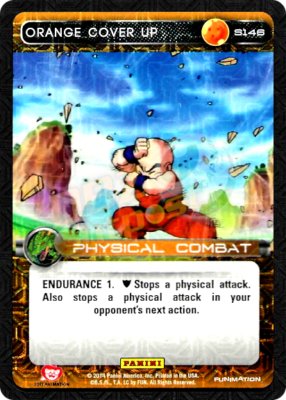 DBZ Dragon Ball Z TCG Card Panini Premiere S146 Orange Cover Up