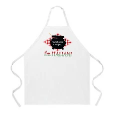 Attitude Aprons Fully Adjustable Italian Recipe Apron, Natural