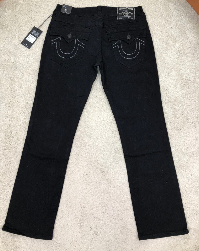 TRUE RELIGION RICKY 28×33 デニム True Religion Mens Original Ricky Black Denim Jeans With