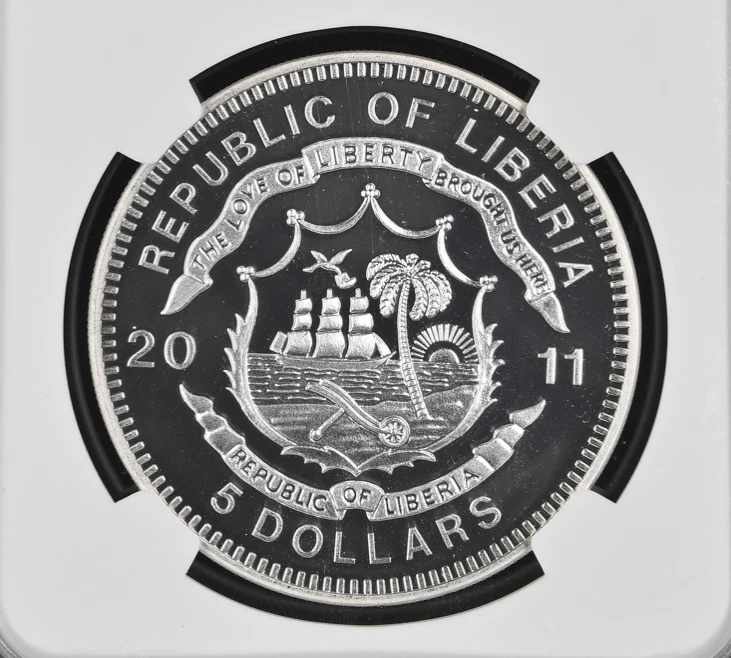 10 DOLLARS 2011 LIBERIA GRAND KREMLIN PALACE SILVER PROOF NGC PF70 - Image 4 of 4