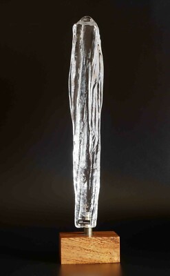Schöne 60er Jahre Kunst Glas Kristall Eisskulptur von Bengt Edenfalk Skruf Schweden
