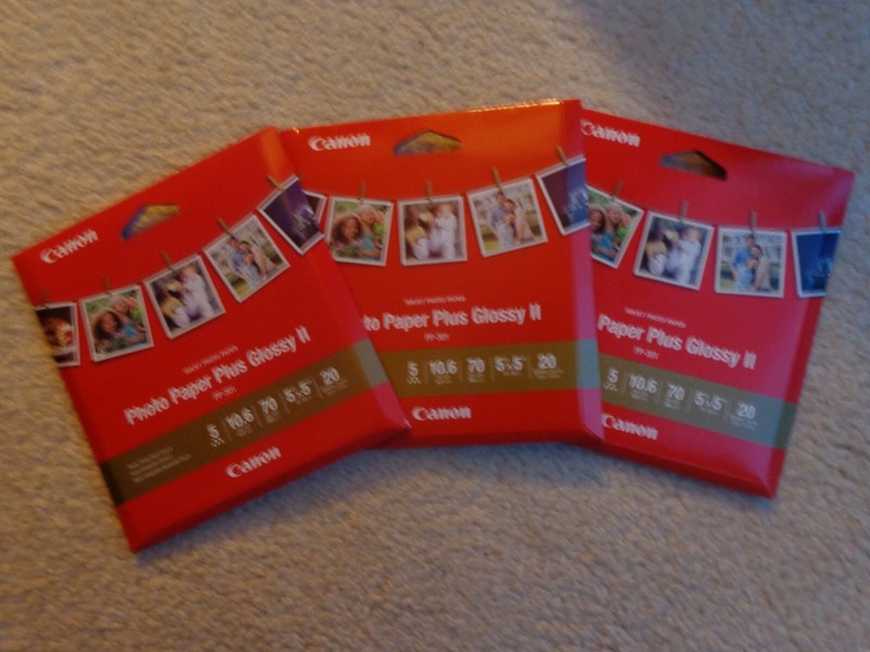 Canon Photo Paper Plus II Glossy 5x5 20 Sheets Sealed Lot Of Three NIB